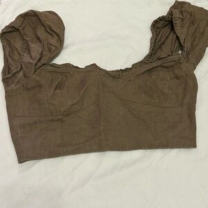 Wilfred Brown Puff Sleeve Blouse